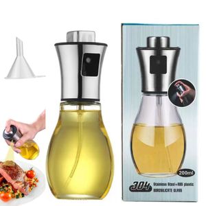 Ölsprüher 200 ml Ölsprüher Öl Sprühflasche,Multifunktional Olivenöl Sprüher mit Öltrichter,öl Sprüher Flasche für Kochen,Grillen,