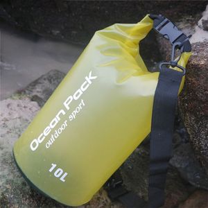 Drybag Tasche Seesack Packsack Wasserdicht Strandtasche 2L 5L10L Rollbeutel Neu, Größe:10 Liter, Farbe:Gelb