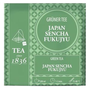 Grüner Tee Japan Sencha Fukujyu 50 Pyramidenbeutel im Sachet à 3 g
