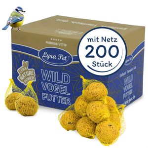 200 Stk. Lyra Pet® Meisenknödel Basic mit Netz à 90 g = 18 kg