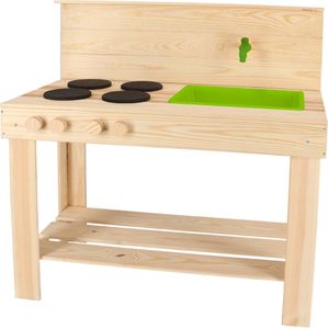 Esschert Design Spielzeugküche - Matschküche M 78 cm - Holz & Kunststoff