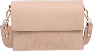 Frena Handtasche aus italienischem Leder - Magnetverschluss, 2 Fächer, verstellbarer Schulterriemen - Perfekte Innenorganisation - Puderrosa Frena Handtasche aus italienischem Leder - Magnetverschluss, 2 Fächer, verstellbarer Schulterriemen - Perfekte Innenorganisation - Puderrosa