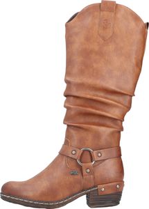 Rieker Damen Stiefel Blockabsatz Warmfutter Westernstiefel 93670, Größe:41 EU, Farbe:Braun