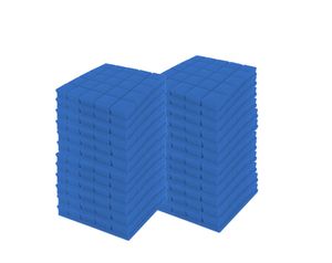 24 Stück Selbstklebend Akustikschaumstoff Dämmung Blau Akustikschaumstoff Pyramidenschaumstoffe 30x30x5 cm