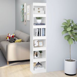 |NEW 2023|Wohnzimmer&BürodesignNachbildungegal Bücherregal/Raumteiler Hochglanz-Weiß 40x30x198 cm,im skandinavischen Stil