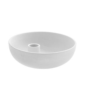Storefactory - Lidatorp Kerzenhalter Schale aus Keramik small weiß