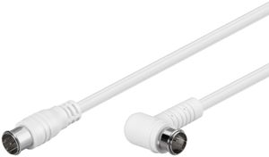 Gewinkeltes SAT Antennenkabel (80 dB), 2x geschirmt, 1.5 m