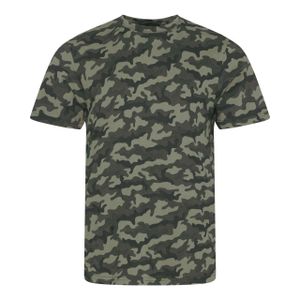 Just Ts Herren Camouflage T-Shirt Army Tarn Shirt Armee Shirt, Größe:S, Farbe:Green Camo