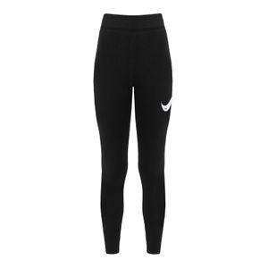 NIKE Damen Sporthose Laufhose Sportswear Swoosh Leggings mit hohem Bund, Farbe:Schwarz, Größe:XS, Artikel:-010 black