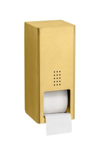 Doppelter WC-Rollenhalter Premium mit automatischer Nachrückung und Farbvarianten, Farbe:Messing