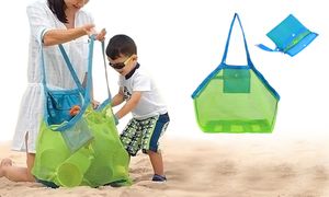 Alster Herz Strandtasche »Netz Strandtasche für Sandspielzeug, Netztasche XL für Kinder Spielzeug, Aufbewahrungstasche für Strandspielzeug, Faltbar (Grün) (H0172)