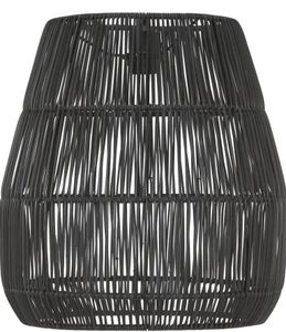 Lampenschirm Rattan für Außen schwarz PR Home Saigon 38cm für E27 Pendelaufhang