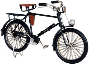 Clayre & Eef Dekorative Miniatur Fahrrad 21x7x13 cm Schwarz Eisen