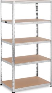 MSW Schwerlastregal - 90 x 60 x 180 cm - für 5 x 175 kg - Grau