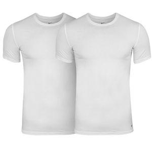 NIKE Herren T-Shirt 2er Pack - Crew Neck, Rundhals, Stretch Cotton Weiß M