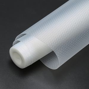 EINFEBEN Schubladenmatte Einlegeböden Regale Antirutschmatte zuschneidbar 500 x 45cm,Transparentes Weiß