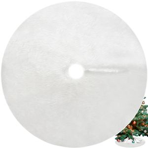 Ruhhy 22225 Deka pod vánoční stromeček, chlupatá, 78 cm, bílá