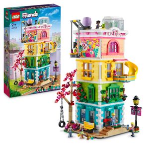 LEGO 41748 Friends Heartlake City Gemeinschaftszentrum, Puppenhaus mit 6 Mini-Puppen inkl. Hundefigur, Modular Building-Spielzeug für Mädchen und Jungen, mit Kunst- und Musikraum, Geschenk für Kinder