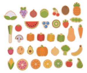 Bigjigs Toys Obst- und Gemüsemagnete