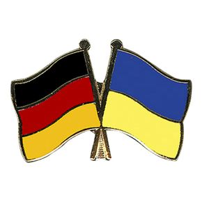 1x Ukraine D.E Ukrainischer Diplomat Brosche Landflagge Anstecknadel Abzeichen FRIEDEN