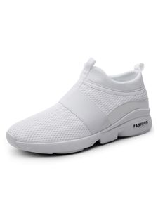 Sneaker Damen Herren Geschlechtneatral Flat Trainer Walking Slipon Schuhe Bequeme Feste Sneakers,Farbe:Weiß,Größe:45