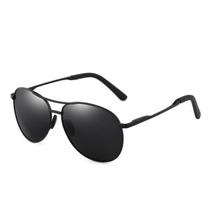 happiny Sonnenbrille-Herren-Damen-Pilotenbrille-Polarisiert Fliegerbrille Premium Metallrahmen Piloten Sonnenbrillen Uni mit Schutz Vintage Schwarz Fahrerbrille
