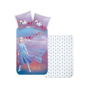 Disney Home Frozen Kinder Wendebettwäsche Set 100% Baumwolle 135x200 cm Kissenbezüge 80x80 cm