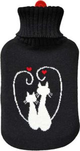 Edm Mit In Love Cats Wiederaufladbare Wärmflasche 2l Schwarz  Schwarz One Size