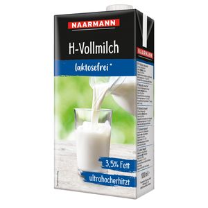 Naarmann Vollmilch laktosefreie H Milch Drehverschluss 1000ml