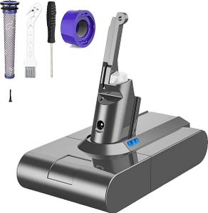 Ersatzakku für Dyson V8 SV10, 6000mAh Kapazität, 21.6V, inkl. 1 Filter
