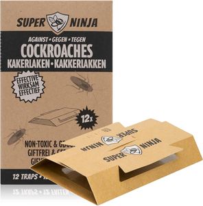 Super Ninja Schabenfalle - 12 Kakerlaken Fallen - Bekämpfen mit Hochwirksame und Ökologische - Mittel gegen Kakerlaken - Hochwirksam bis zu 3 Monate