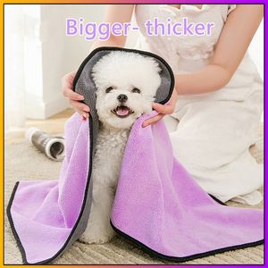 Haustier Badetuch Hundehandtuch super saugfähiges Mikrofaserhandtuch Schnelltrocknendes Handtuch für Hunde und Katzen 100*50cm Rosa