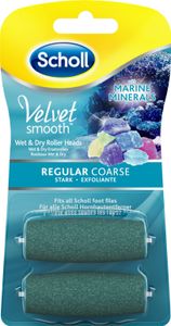 Scholl Velvet Smooth Wet & Dry Ersatzrolle mit Meeresmineralien Stark 2 Stück
