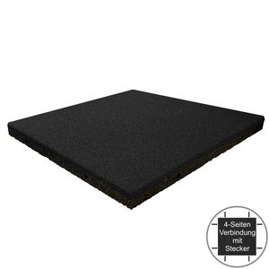 Fallschutzmatten 45mm schwarz | Spielplatzmatten 50x50 cm