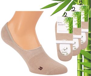 3 Paar Boru Bambussocken - Bambus - Beige - Größe 43-46