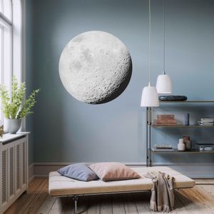 Komar Vlies Fototapete rund und selbstklebend "Luna" - Größe: 125 x 125 cm (Breite x Höhe) - 1 Stück