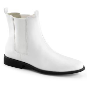 TROOPER-12 Funtasma unisex Chelsea kotníkové boty elastické vložky bílý kožený vzhled