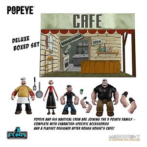 Mezco Toys Popeye 5 Points Action Figures Deluxe Box Set 9 cm MEZ18060