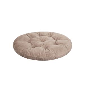 Hängesessel Kissen, Hängekorb Sessel, Indoor/Outdoor, Auflage, Rund, Swing, Schaukelkissen, Sitzkissen für Stuhl, Velvet, Waschbar, Beige, 65 x 65 cm