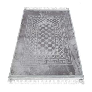 Modlitební kobereček s měkkým polstrováním Seccade 80 X 120 cm - šedý