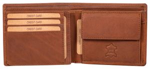 Benthill Herren Geldbörse Leder - Geldbeutel mit RFID-Schutz - Slim Portemonnaie für Herren - Echte Vintage Ledergeldbörse