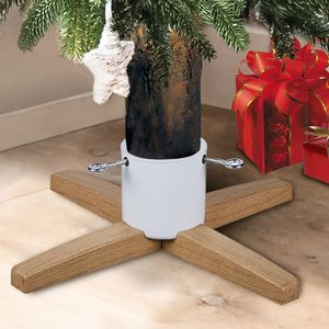 Weihnachtsbaum-Ständer mit Kunststofffuß in Holzoptik 55cm Christbaumständer