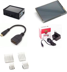 Display Gehäuse Kit mit Kühlkörpern für Raspberry Pi 4 B