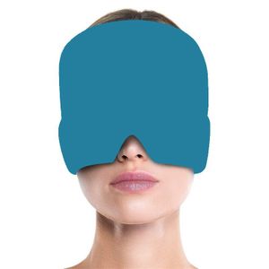 Gel-Augenmaske, Eiskompressen-Kopfbedeckung, Kältekompressen-Kühlungs-Augenmaske, Heiß-Kalt-Kompressen-Migräne-Linderungskappe.Blau