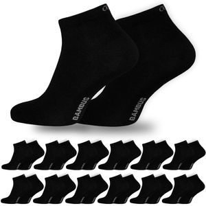 OCERA 12x Bambus Kurzschaft-Socken (Uni) für Damen und Herren in verschiedenen Farben - Schwarz 39/42