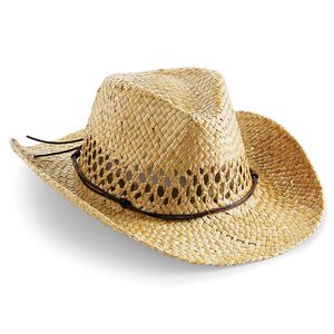 Beechfield unisex letní slaměný klobouk / kovbojský klobouk RW4083 (jedna velikost) (nature)
