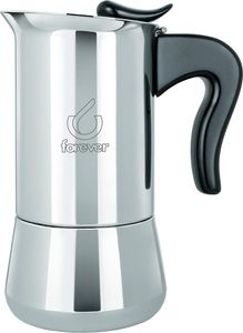 forever Espressokocher Miss Splendy 10 Tassen Induktion Edelstahl