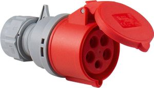 as-Schwabe CEE-Stecker ohne Kabel max. 6mm² 400V 32A 5-polig Klappdeckel IP44