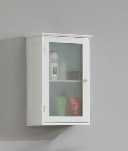 FMD Möbel STOCKHOLM 5 Badezimmerwandschrank - MDF-weiß-lackiert - Maße: 40 cm x 60 cm x 20,5 cm; 905-005