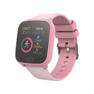 Forever GO JW-100 Smartwatch Armbanduhr Kinder Schritt, Zeit, Datum, Musik-Management, Alarm, Rosa